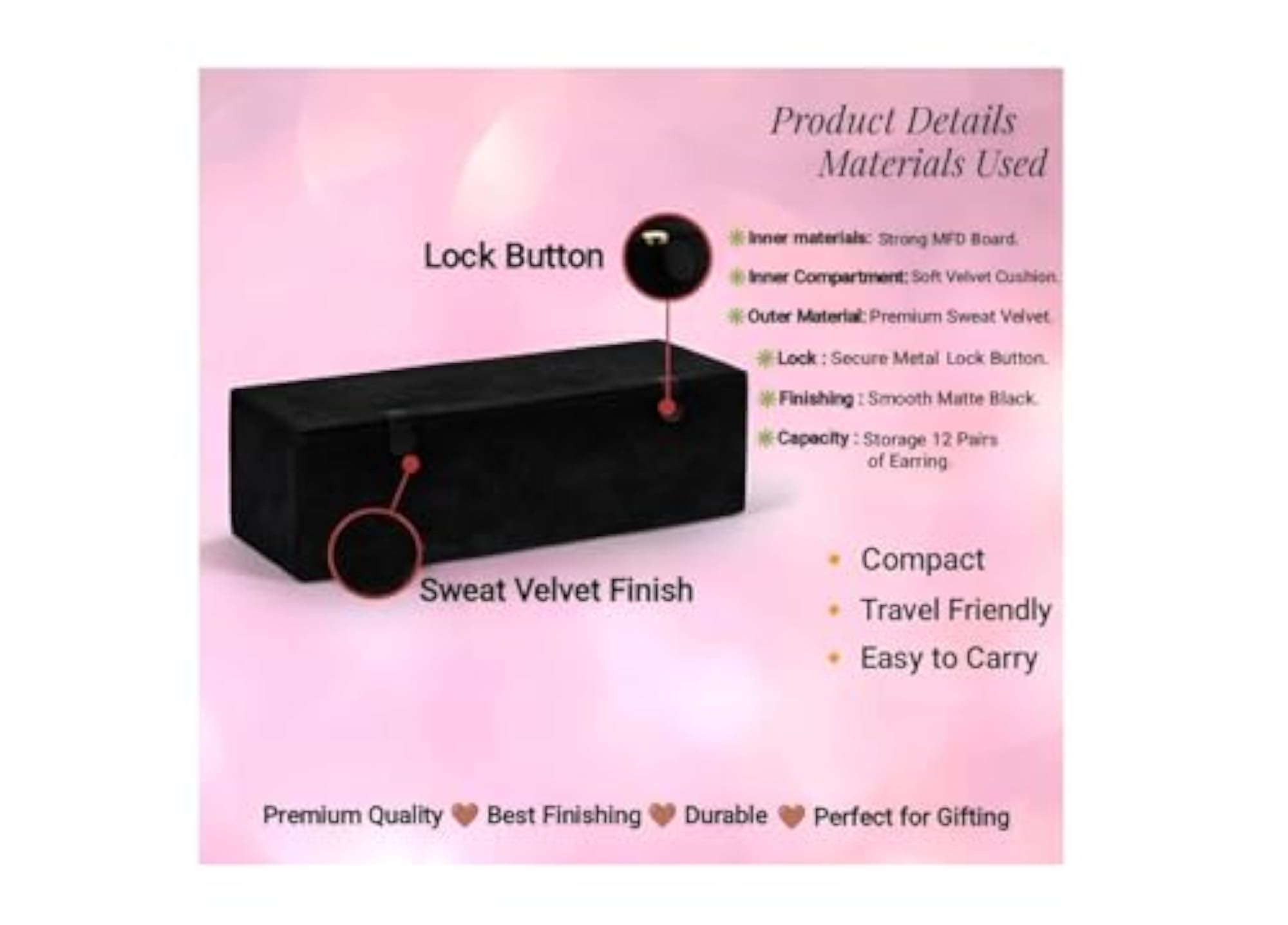 PRIFASHS Korean Studs Earrings Storage Box, Viral Design